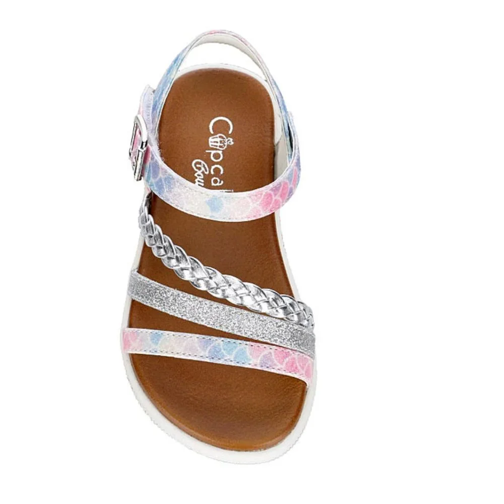 New Cupcake Couture Baby Girl Sandals Shoes Size 5M Glitter Multi